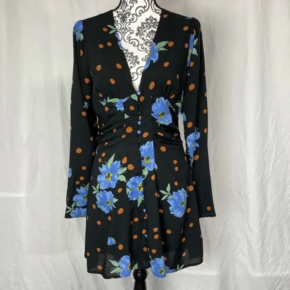 NWT Free People Date Night Mini Dress Moonlight Combo Size Small - Picture 2 of 13